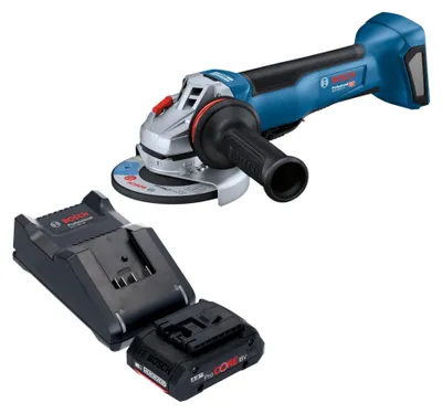 Obrázek produktu pro Bosch GWS 18V-10 P Professional akumulátorová úhlová bruska 18 V 125 mm bezkartáčová + 1x akumulátor ProCORE 4,0 Ah + nabíječka