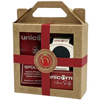 Produktbild von Mini Set Rot 7 - Haarseife, Spülung & Seifendose