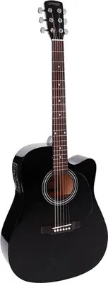 Produktbild von Westerngitarre Dreadnought mit laminierter Fichtendecke, Basswood‑Korpus, Techwood‑Griffbrett, Diecast‑Mechaniken, 645 mm Mensur