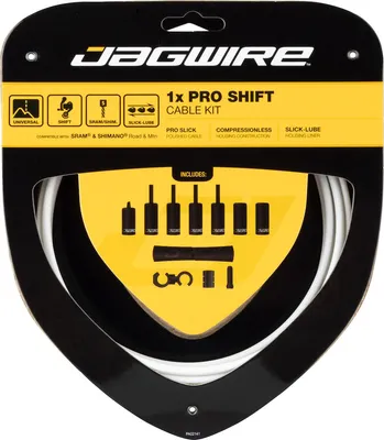 Produktbild von Jagwire Schaltzugset Road & Mountain Pro 1x Weiß - Präzision für Rennrad & MT...