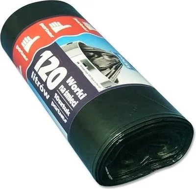 Produktbild von Müllsäcke SCHWARZ 120 l 10 STÜCK strapazierfähig LDPE 70 x 110 cm