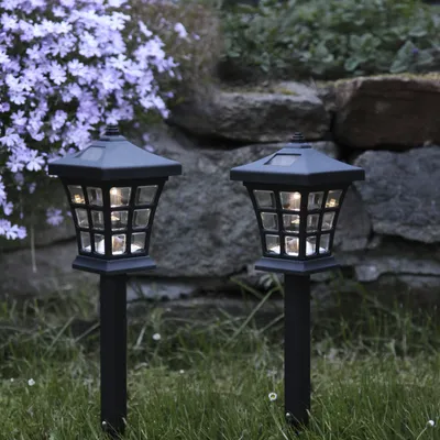 Produktbild von LED-Solar-Pathlights, 2er Set schwarz, ca.33x11 cm
