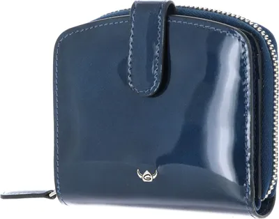 Zdjęcie produktu dla Portfel Golden Head Carrara RFID Protect Petite Billfold z zapięciem na zatrzask Niebieski ciemnoniebieski