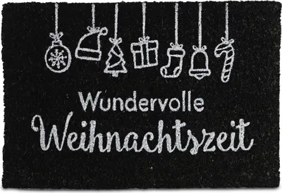 Produktbild von Kokos Fußmatte "Wundervolle Weihnachtszeit" | 40x60cm