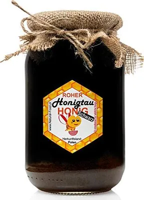 Produktbild von Natural Food - Roher Honig - Natürlich. Unbehandelt, Ungefiltert, Nicht geschleudert - aus Europa, ohne Zusätz- Honigtau Honig -1 x 1,1kg