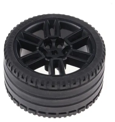 Produktbild von 1x Lego Technic Rad 68.8x36 ZR schwarz Felge 56x34 42125 44771 49294c03