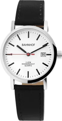 Produktbild von Herrenuhr Kunstleder BA001 Bahnhof Herrenuhr mit Kunstlederionsarmband, Datumsanzeige