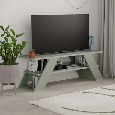 Obrázok produktu pre Skye Decor, kvalitný stojan na televízor, 120 x 40 x 33,5 cm, 100% melamínová drevotrieska, hrúbka 18 mm, nosnosť: 15 kg, farba: popolavá, moderný dizajn pre váš domov.