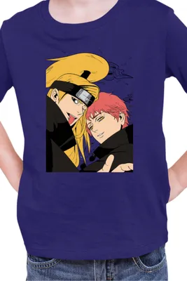 Immagine prodotto di Maglietta per bambini Naruto Dedara & Sasori, 3-4 Jahr - 104 , Bleu foncé