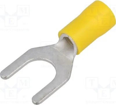 Produktbild von 5x Gabelkabelschuh 4÷6mm2 Ø: 8,4mm M8 Klemmverbindung isoliert ST-098/Y Isolierte