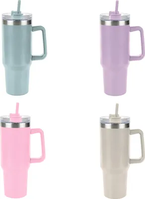 Produktbild von Isolierbecher Axentia 1 Stück 1,2 l fresh 4 Sorten unsortiert Pink, Salbai, Purple, Taupe | 1