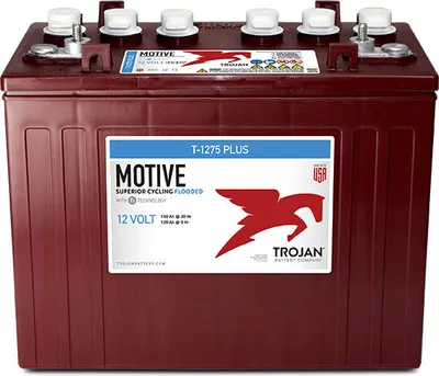Produktbild von Trojan T-1275 Plus 12V 150Ah Deep Cycle Traktionsbatterie ELPT-Anschluss