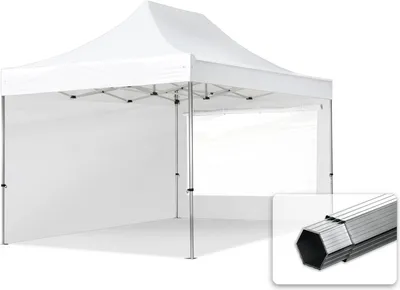 Image de TOOLPORT 3x4,5 m Tonnelle pliante Alu, PES 800, côtés panoramiques, blanc