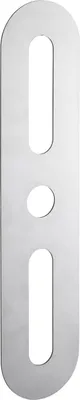 Image de Plaque de propreté, 70x312mm, arrondie, inox - Intelock