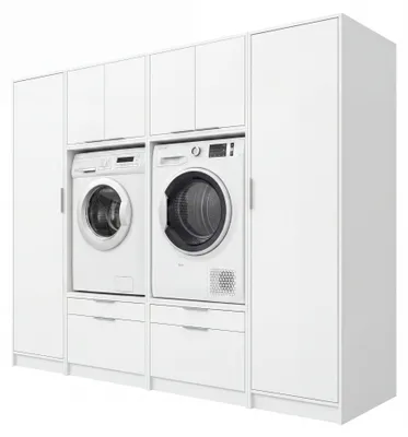 Produktbild von Fackelmann Stauraum Set Weiß 8-teilig Zeitloses Design für optimale Ordnung und Übersichtlichkeit in Ihrem Zuhause
