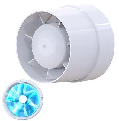 Image de Ventilateur de gaine de 100 mm, débit de 107 m³/h, ventilateur d'extraction silencieux