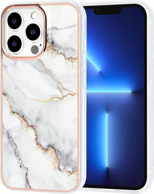 Produktbild von UNIQ Accessory iPhone 13 Pro TPU Back Cover - Marble White
