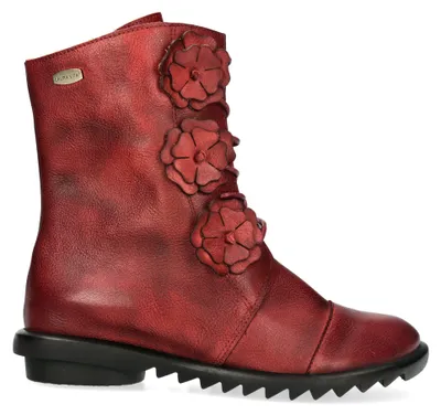Produktbild von LAURA VITA Schnürstiefelette aus Leder Cyrielle 43 wine-rot-bordo mit zusätzlichem Reissverschluss, Lederinnensohle Grösse 41 EU
