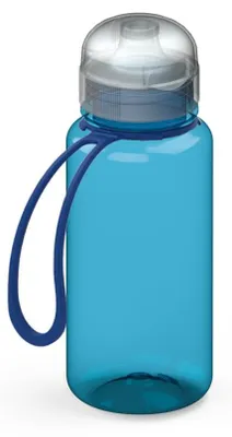 Produktbild von Tritan Trinkflasche 0,4 Liter, transparent-blau, geschmacksneutral, auslaufsicher