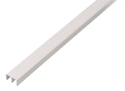 Image de Alberts 485115 Profilé de guidage supérieur, plastique, blanc, 1000 x 18 x 10 mm