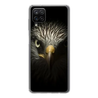 Produktbild von MuchoWow® Handyhülle Schutzhülle Hülle für Samsung Galaxy A12 Vogel - Adler - Raubvögel - Auge - Schnabel - Licht Silikon Softcase Handy Hülle - Bild