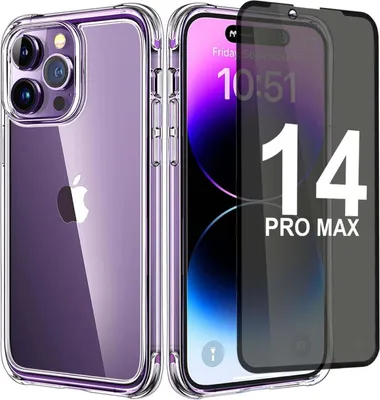 Produktbild von Transparente Hülle für iPhone mit Displayschutz – IPhone 14 Pro Max / Privacy