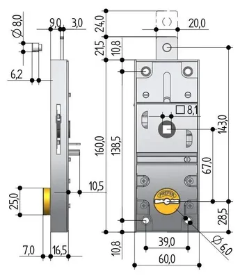 Image de Omgoods - Serrures pour portes de garage - Serrure à double carte et à clé