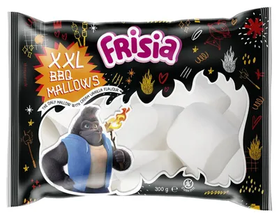 Obrázek produktu pro Frisia Mega Barbecue Marshmallows 300g XXL balení – extra velké a nadýchané