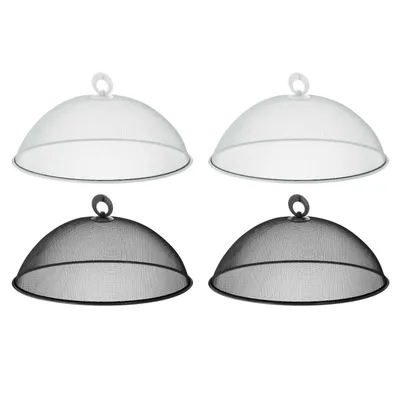 Produktbild von 4x Speisen Abdeckhaube Metall Speiseschirm Speisenhaube Fliegenhaube Insektenhaube Lebensmittel Haube