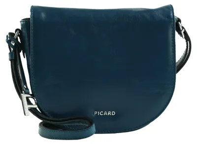 Productafbeelding van PICARD Leer schoudertas Peakline Crossbody Bag Deep Ocean donkerblauw