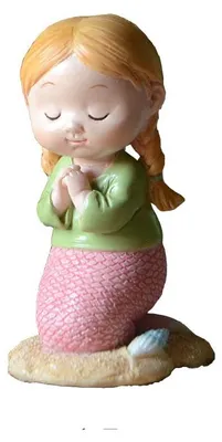 Meerjungfrau-Figur, Harz, 5 cm, Feengarten-Deko