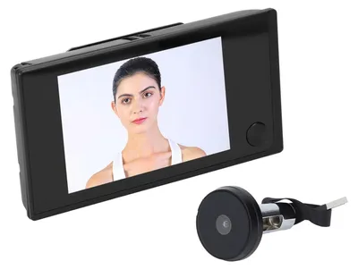 Image de Visiophone numérique 3,5 pouces écran LCD couleur - Caméra infrarouge 1 MP - Grand angle 120°