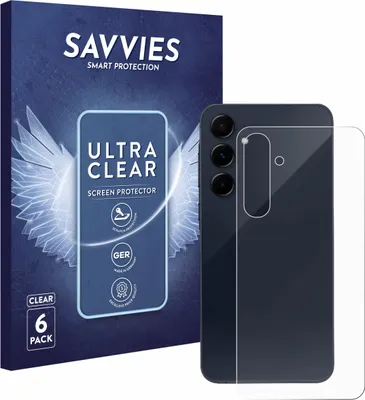 Produktbild von 6x Für Samsung Galaxy A55 5G (Rückseite) Schutzfolie Savvies Displayschutz Display Schutz Folie Klar Transparent
