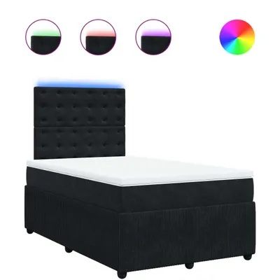 Produktbild von Boxspringbett mit Matratze Schwarz 120x190 cm Samt