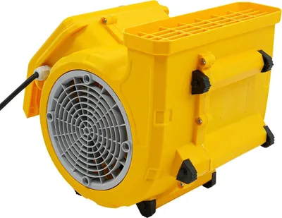 Obrázok produktu pre Prenosný sušiaci ventilátor - Fúkač na podlahy a koberce - 250 W - 3 rýchlosti - Časovač - 220 V, zástrčka EÚ - Žltý