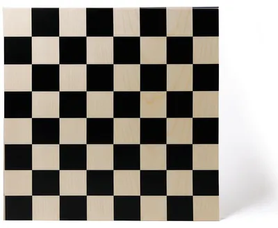 Produktbild von Bauhaus-Schachbrett mit Intarsien., KI-generiertes Bild