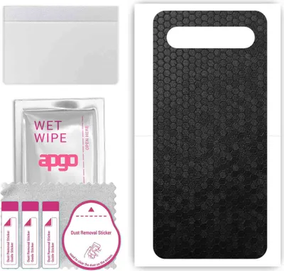 Produktbild von apgo Rückseite Schutzfolie, Skin, kompatibel mit Meizu 17 Pro, Hinten Displayschutzfolie aus Vinylfolie, kratzfest, einfache Montage - Schwarze Honigwabe