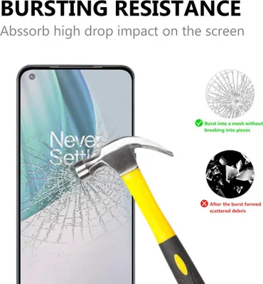 Produktbild von OnePlus Nord N10 5G Displayschutz - Full-Cover Panzerglas - Schwarz