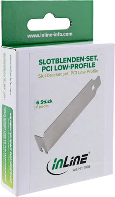 Produktbild von InLine® Slotblenden-Set, PCI Low-Profile, Aluminium, 6 Stück