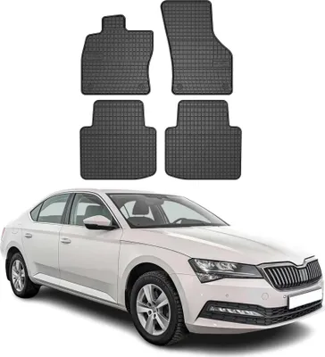 Produktbild von 2015-2025 Skoda Superb Fußmatten Gummi Schwarz 4 tlg