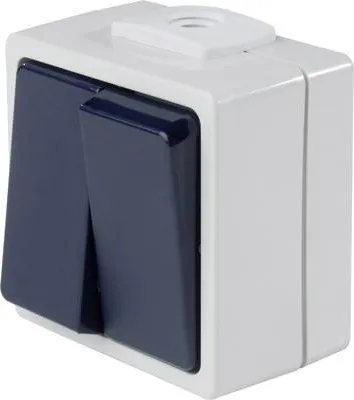 Obrázok produktu pre as-Schwabe povrchový spínač Séria spínačov 2 káblové vstupy 230V 10A IP54