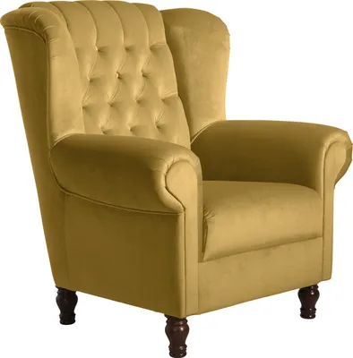Produktbild von Max Winzer Ohrenbackensessel Vary - Samtvelours mais - Maße: 91 x 90 x 101 cm
