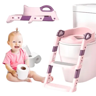 Image de Attachement de toilette pour bébé KIDDISTEP rose apprentissage de la propreté