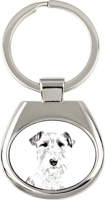 Zdjęcie produktu dla Foksterier szorstkowłosy - brelok do kluczy z psem, breloczek z nadrukiem, personalizowana przywieszka marki Art-Dog