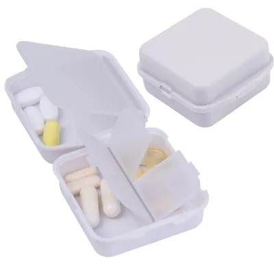 Produktbild von Tablettendose / Pillenbox / mit 4 separaten Fächern