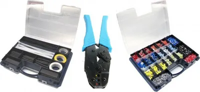 Immagine prodotto di Pinze per crimpare -6 qmm + assortimento per elettricisti puntalini per cavi elettrici capicorda ecc.