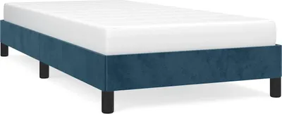 Produktbild von vidaXL Bettgestell ohne Matratze Dunkelblau 100x200 cm Samt