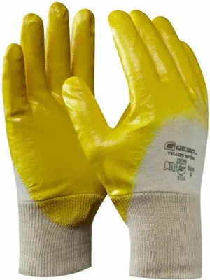 Immagine prodotto di Guanto, 3/4 nitrile, 100% cotone, taglia 9, giallo (1 paio)