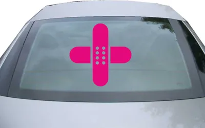 Produktbild von Indigos UG - Aufkleber Heckscheibe & Motorklappe DE6175 - pink - 600x589 mm - skate board - Auto Scheiben Fenster Heckklappe Tuning Racing JDM - Die cut