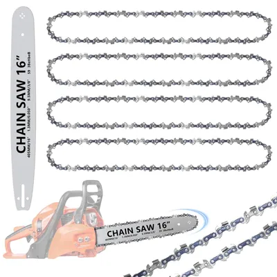 Productafbeelding van Zaagketting kettingzaag ketting - 40 cm - 59 aandrijfschakels - 3/8 LP - Set van 4